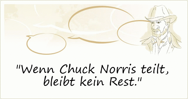 Wenn Chuck Norris teilt, bleibt kein Rest.